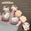 Set di 4 Mini Puff per Trucco per Dita Uso Doppio Asciutto e Bagnato Spugne Morbide per Fondotinta Cushion Applicatore Cosmetico Strumenti per Trucco