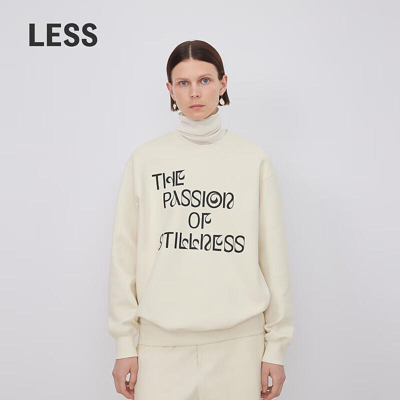 LESS 2023 Winter Loose-Fit Round Neck Pullover Sweatshirt