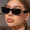 Fashion Women Sunglasses Cat Eye Narrow Frame Chain Legs Sunglasses For Female Vintage Small Square Men Eyewear Outdoor UV400