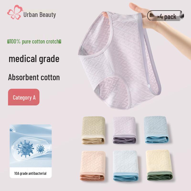 Urban Beauty Women's Medical Grade A Cotton Antibacterial Seamless Underwear