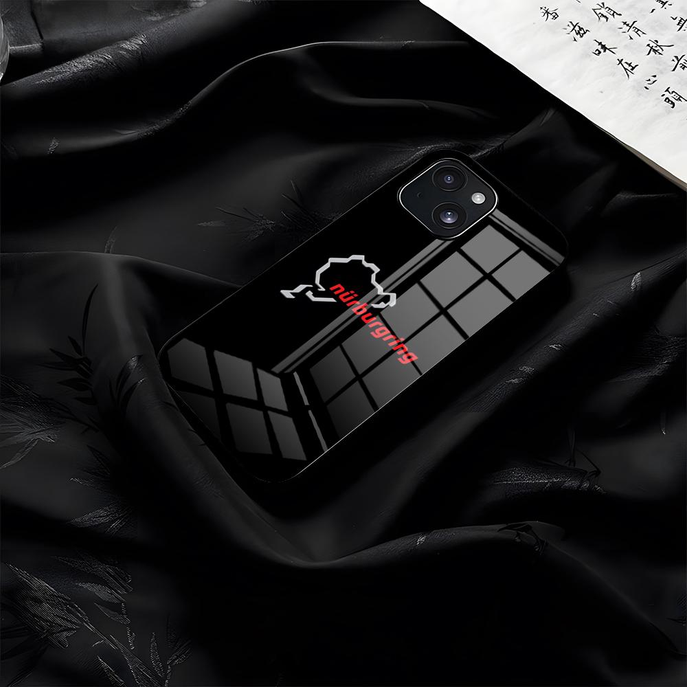 

N-NurbuRGRingSS-es Logo Phone Case For IPhone 17 Pro Max 16 15 14 Pro Max 13 11 Plus Glass Cover iPhone 16 Pro Max
