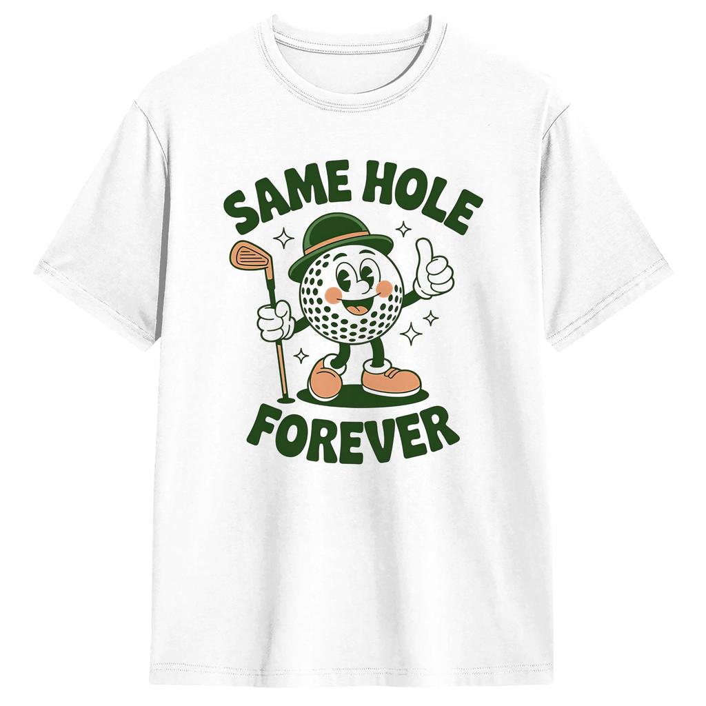 Same Hole Forever Golf Bachelor Party Groom Wedding Cotton T Shirt For Unisex Beach Streetwear T Shirts Harajuku Tees Plus Size