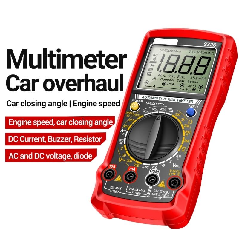 Portable Auto Repair Multimeter High Accuracy Car Circuit Tester Easy to Carry for Various Vehicle Circuit Measurements