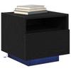 Nightstand Black Oak Look 40 x 39 x 37 cm Engineered Wood
