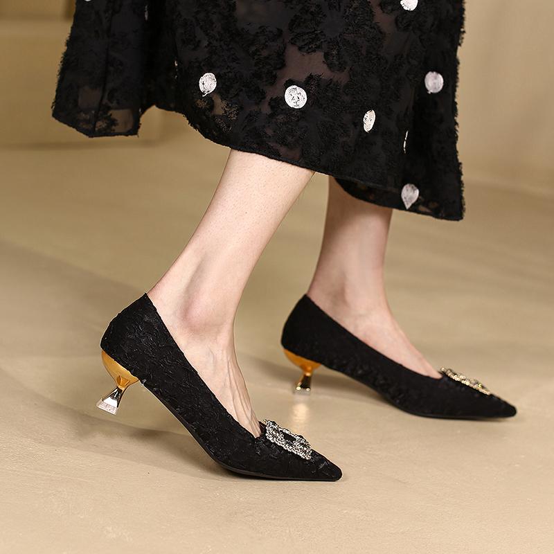 Women Cute Light Weight Spring & Summer 5cm Stiletto Heel Shoes Lady Sexy Party Night Club Pumps Cute Work Shoes