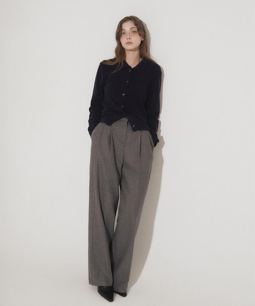 Eoboneoseu Wool Double Pleated Slacks [Gray]