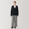 MUJI Women's Wool Blend Boucle V-Neck Cardigan, Dark Gray, Size BA1PNA4A, Women's Size S