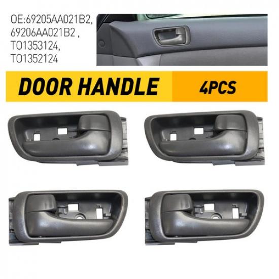 Door Handle For 2002-2006 Toyota  Front & Rear Inner Gray Plastic Set of 4