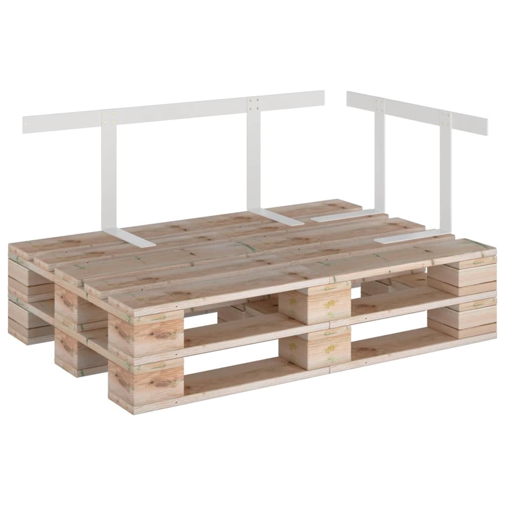 Backrest for Pallet Sofa White 110 Cm Iron