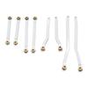 8PCS RC Wheelbase Link Rod Copper Aluminum Alloy RC Chassis Linkage Pull Rod for HOBBYPLUS 1 18 4WD CP18P RC Cars Silver