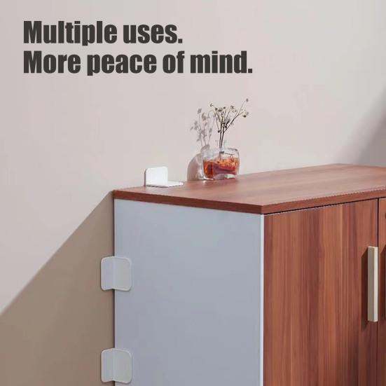 5 шт. Клейкий кріплення від перекидання меблів Без свердління Захист для дітей Запобігання падінню Шафа Книжкова полиця Комод Стабілізатор Інструменти для кріплення