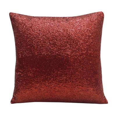 Yuga Copricuscino Paillettes Rosso Metallizzato Glitter Cuscino Decorazione Matrimonio Salotto 12 X 12