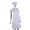 Cotton Apron With Hat, Spill Resistant, Easy to Clean Fabric, Includes Pockets Home Cooking Essential