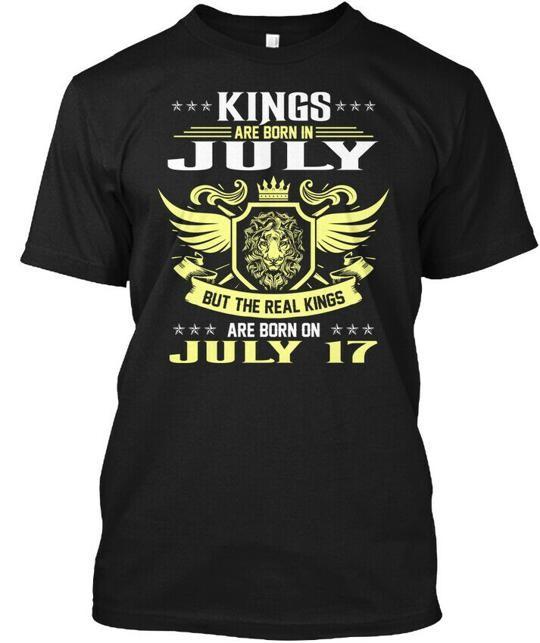 

Born On 17th Of July King Bday Gift T-Shirt Made in the USA Size S to 5XL 2XL