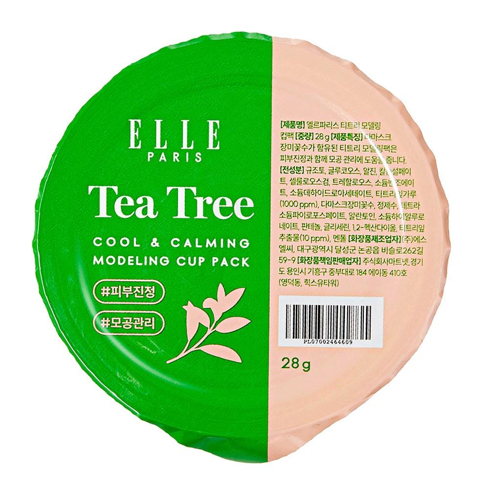 ELLE PARIS Máscara Modeladora Estética para Copo Árvore do Chá & Fresca, 1 unid.
