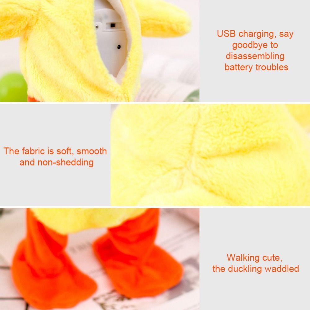 Multifunctional Walking Plush Duck Electric Singing Duck Baby Toy Talking Duck Toy  Baby Toys