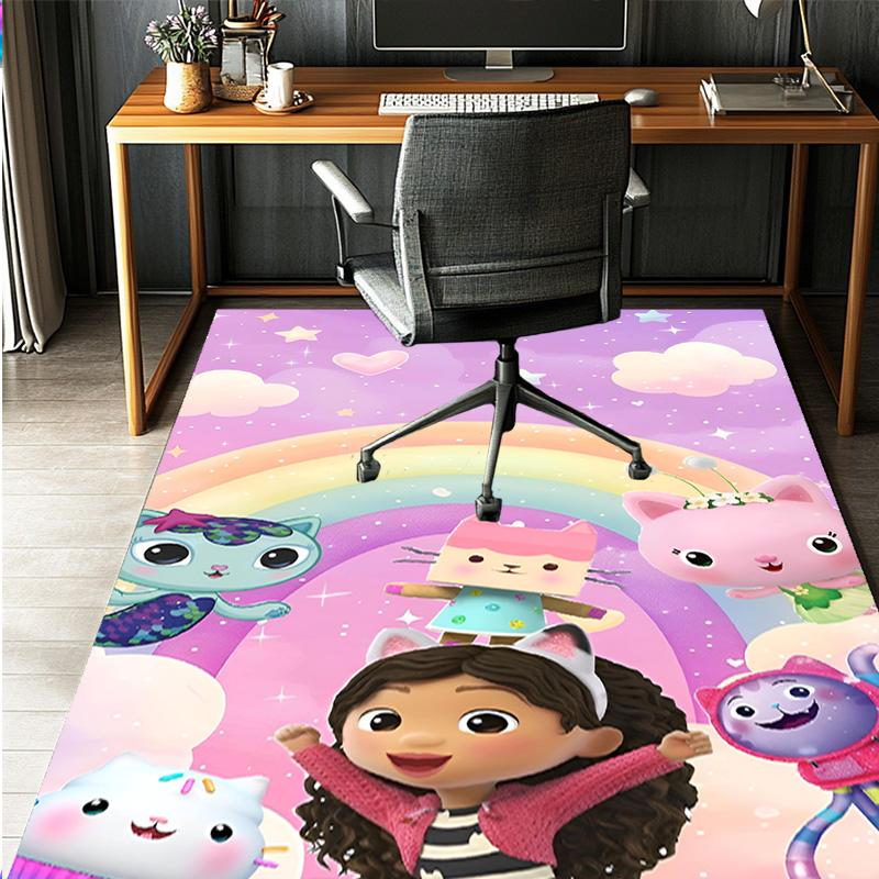 Gabby's Dollhouse Pattern Rug, Indoor/Outdoor Mat, for Picnic, Gameroom, Bedroom, Office, Living Room, Home Decor Carpet, Birthday Gift