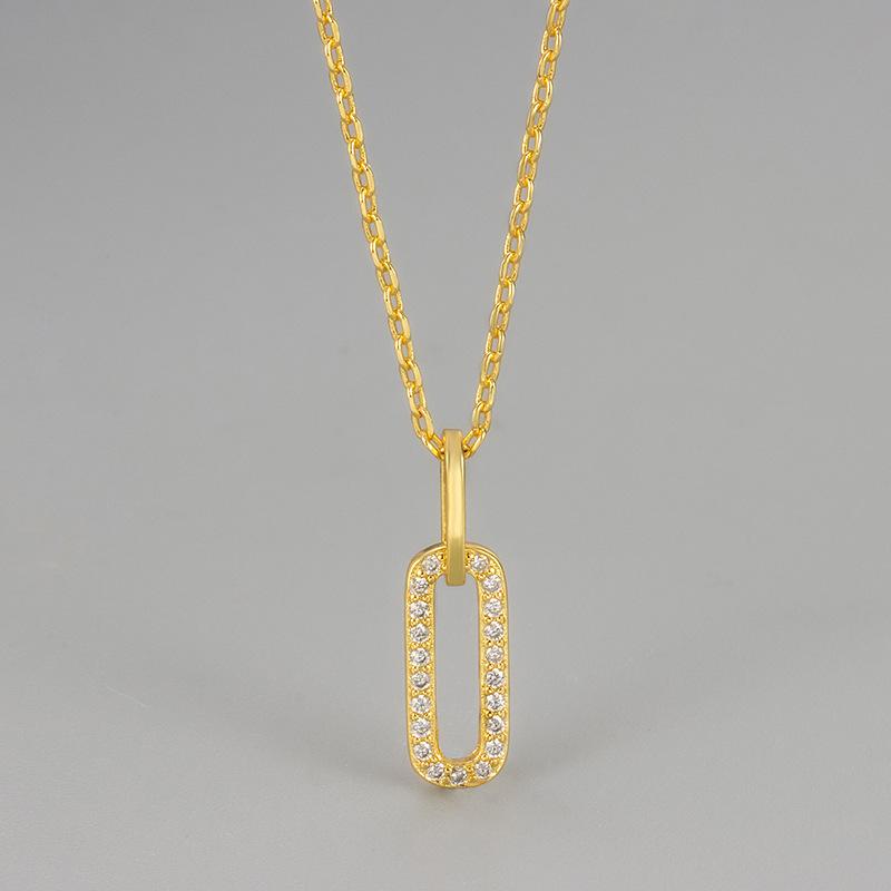 Minimalist Double Ring Pendant Clavicle Chain For Women Elegant Delicate Fashionable Niche Design Jewelry