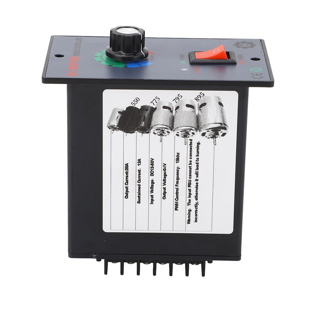 Direct Current Motor Speed Controller 12‑60V 20A Variable Output Control Switch for 550 775 795 895