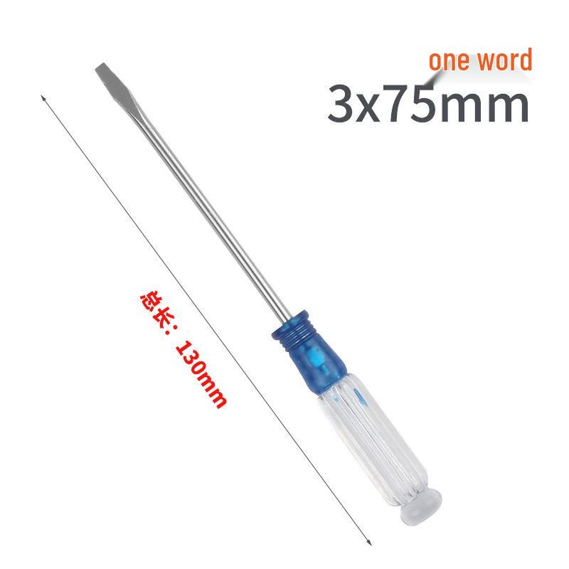 

Мини-кристаллическая отвертка 3 мм с прозрачной ручкой - крестовая и плоская