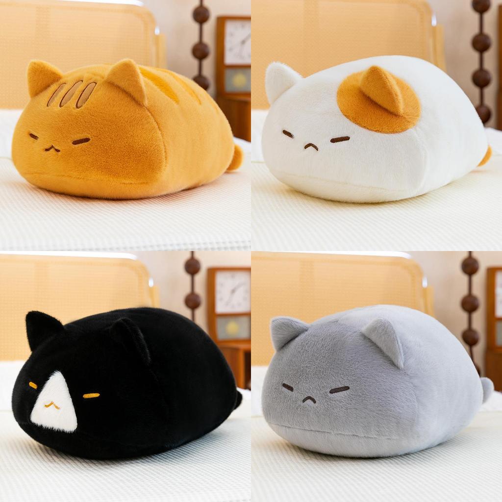 Plush Cat Pillow For Kids Soft Cotton Cuddle Toy With Comfortable Filling