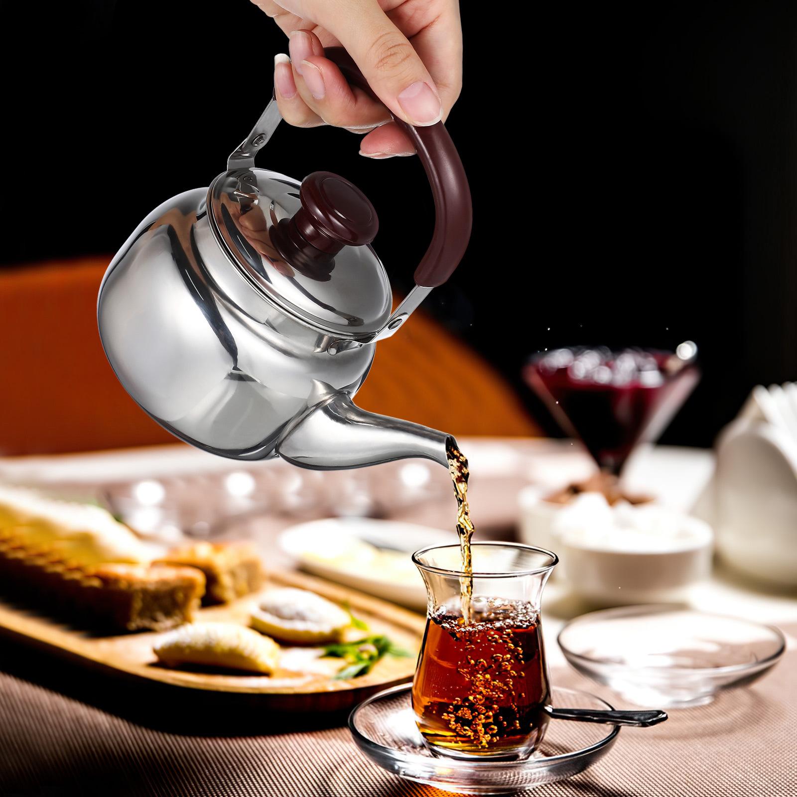 500Ml Stainless Steel Whistling Teakettle Fast Boiling Household Water Kettle Heat Resistant for Gas Induction Cooker Retro