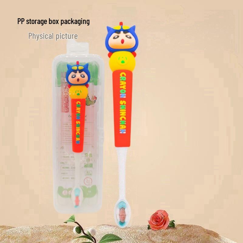 Children's Cartoon Dinosaur Toothbrush, Ages 3-12, with Cute Non-slip Handle & Soft Bristles for Gentle Oral Care