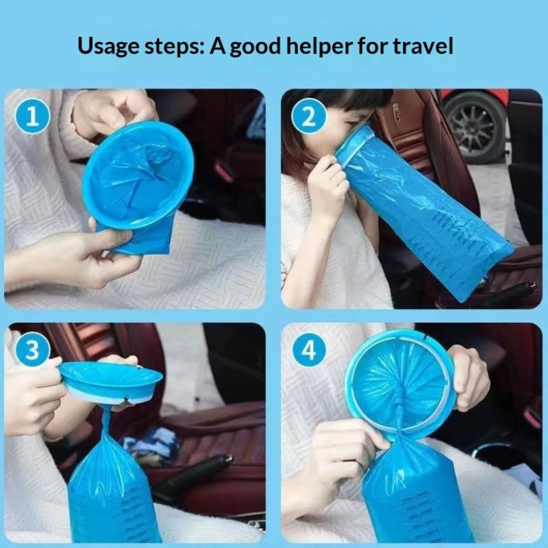 25pcs 1000ML Large Disposable Vomit Bag Car Airplane Motion Sickness Plastic Bag Odor Blocking for Travel