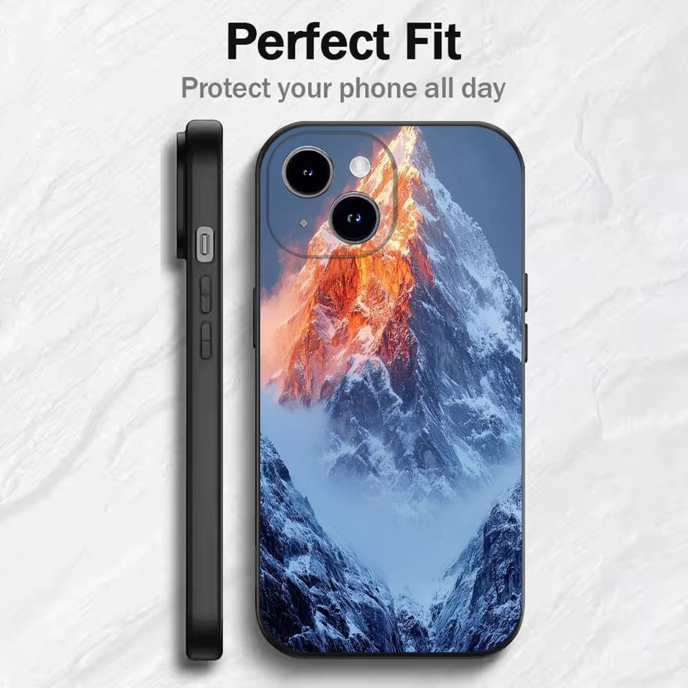 Sacred Mount Everest   Phone Case For 17 16 15 14 13 12 11 Mini XS XR X 6S 6 Pro Max Plus Black Soft Cover