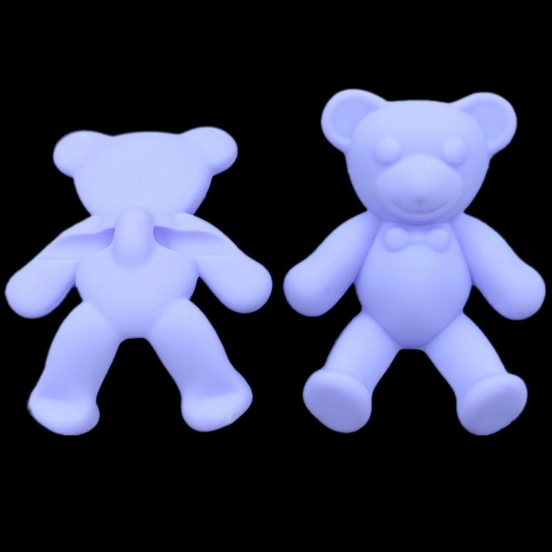 

2 шт., ожерелье, браслет, кулон ярких цветов 33x30 мм, сделай сам, для матового медведя, свободные бусины фиолетовый