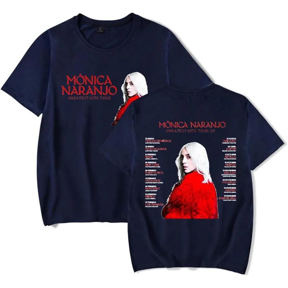 

Monica Naranjo Greatest Hits Tour 2025 Merch Short Sleeve Tshirt Unisex Fashion Crew Neck Top S