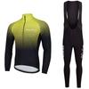 Cycling Cycling Long Sleeve Jersey Set (Two Styles) Yellow-XXL
