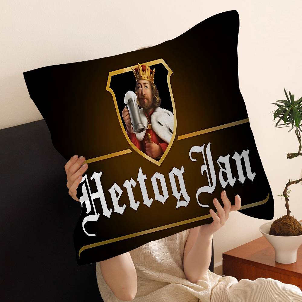 H-Hertog Jan Pillow Gift Home Office Decoration Bedroom Sofa Car Cushion Cover Case 45X45