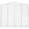 VidaXL Arched Gabion Basket 200x30x160-180 Cm Galvanized Iron 153388