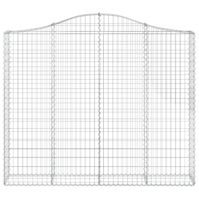 VidaXL Arched Gabion Basket 200x30x160-180 Cm Galvanized Iron 153388