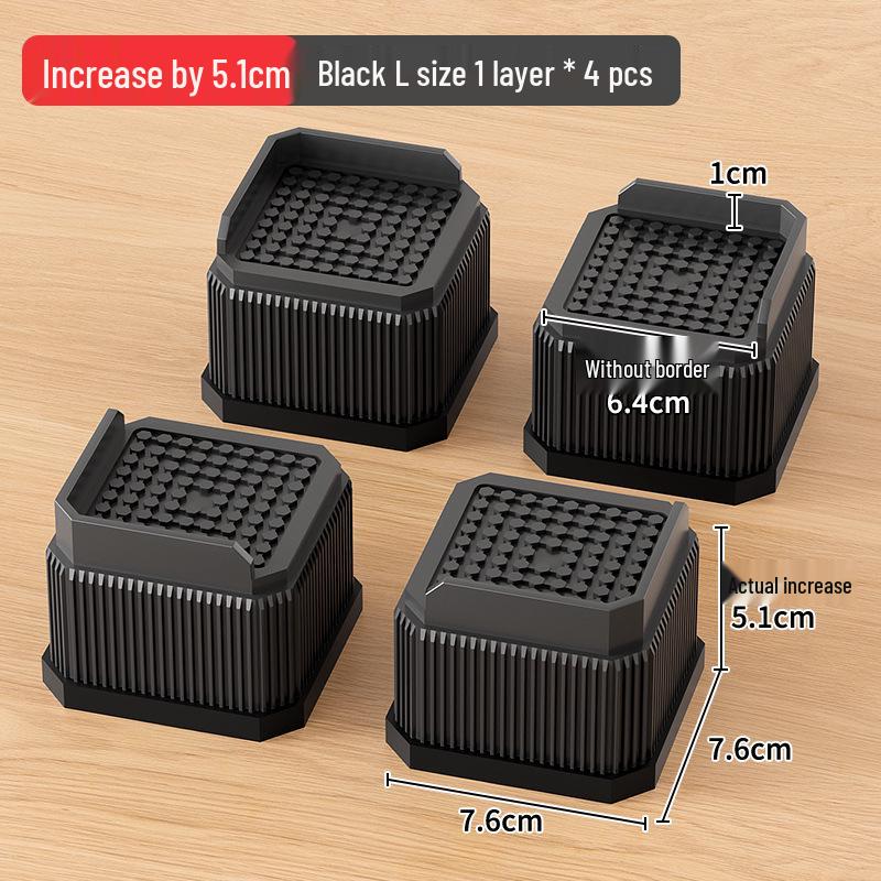 "Non-Slip Furniture Leg Pads: Height-Boosting Support for Tables & Sofas"
