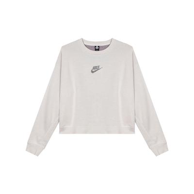 Sportswear Casual Crewneck Pullover Sweatshirt Women Sweatshirt Light-Silver-Gray CU6404-094