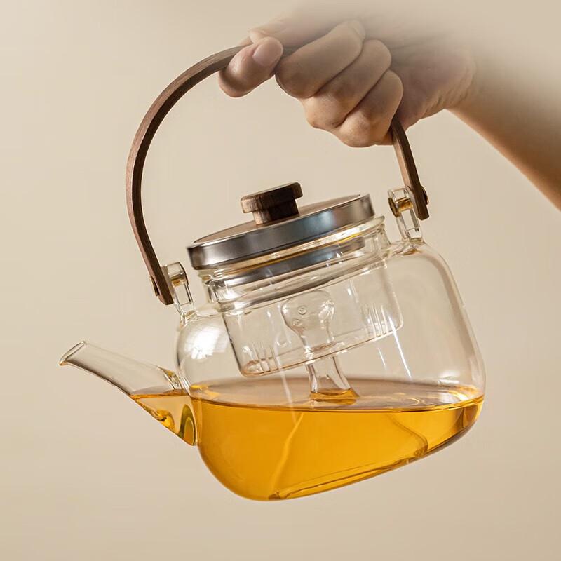 High Borosilicate Glass Boiling Teapot with Tea Infuser