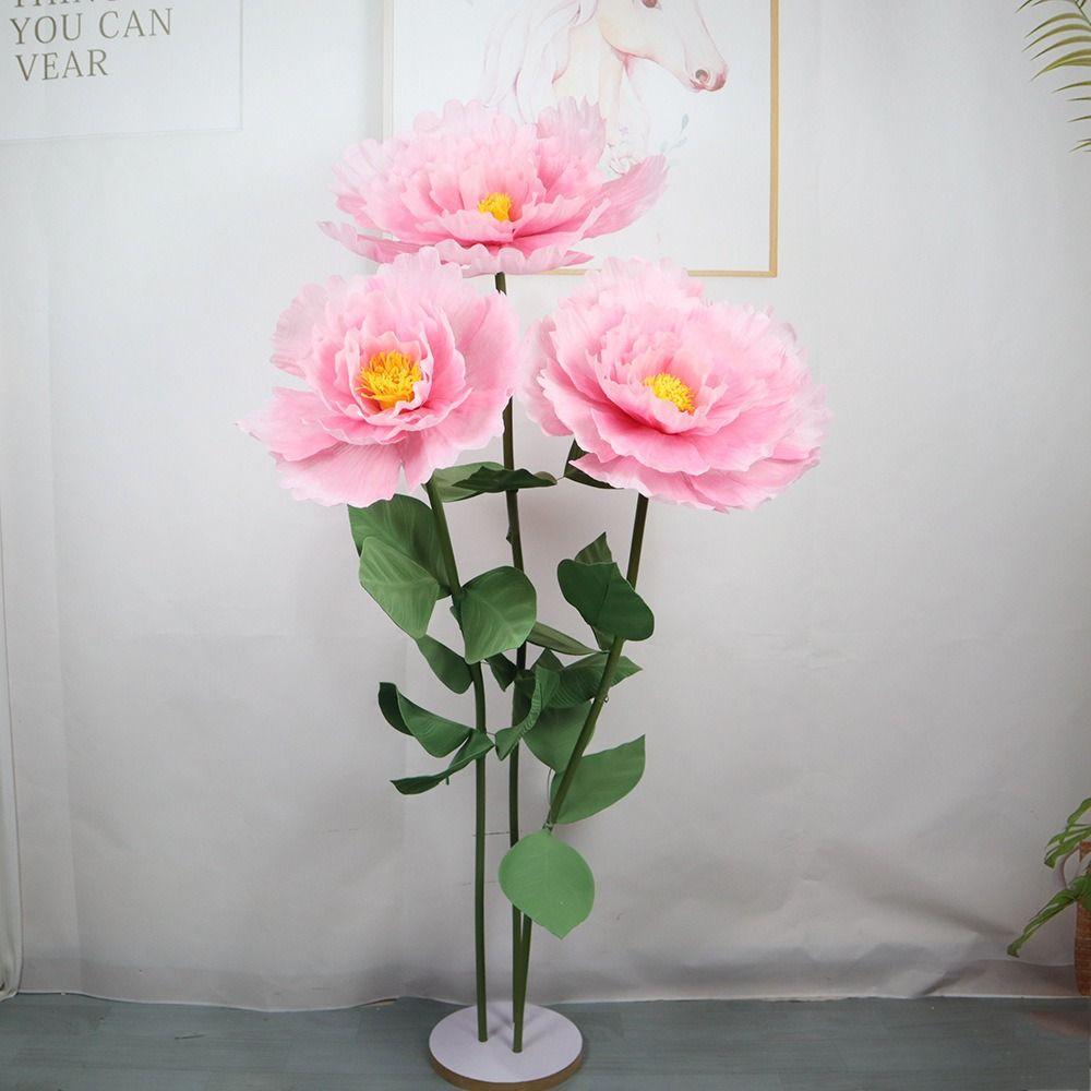 Große Größe Simulierte Pfingstrosen Vliesstoff Pfingstrosenblume NEU Gartendekoration Hochzeitskulisse