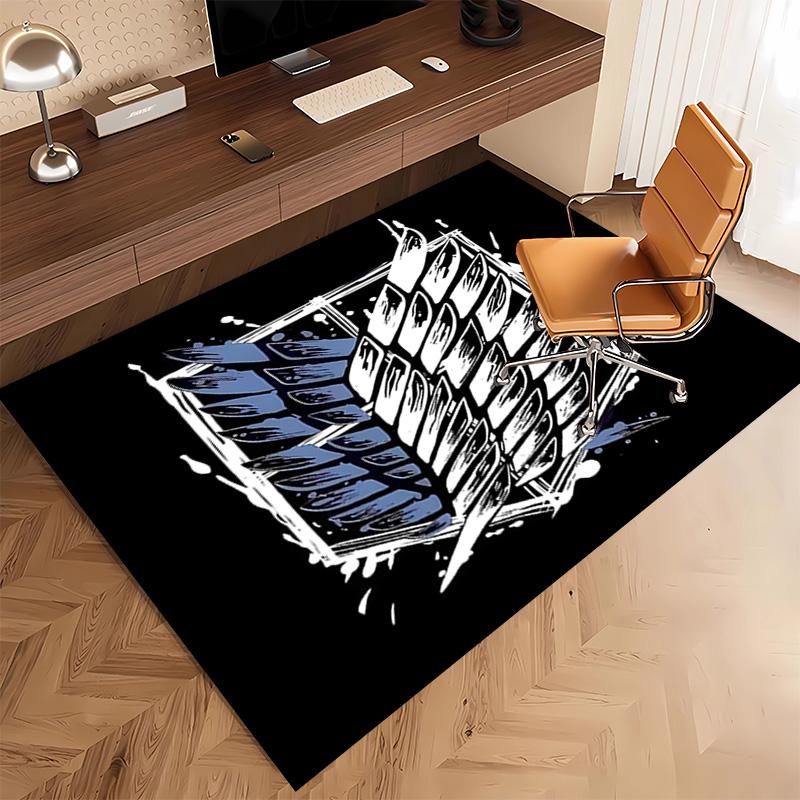 1pc Attack on Titan2 Print Area Rug - Soft, Washable Non-Slip Indoor Mat, Living Room, Home Office Decorative Rug,Office Decorative