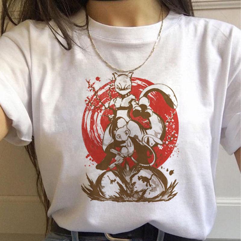 MINISO Harajuku T Shirts Women Kawaii Funny Cartoon Summer T-shirt Cute Print T-shirt Fashion Streetwear Top Tees Female