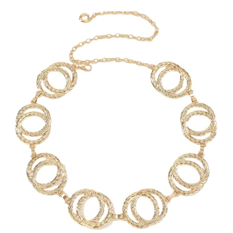 Adjustable Length Waist Chain Multilayer Metal Waist Chain Blings Body Chain Fashion Accessory