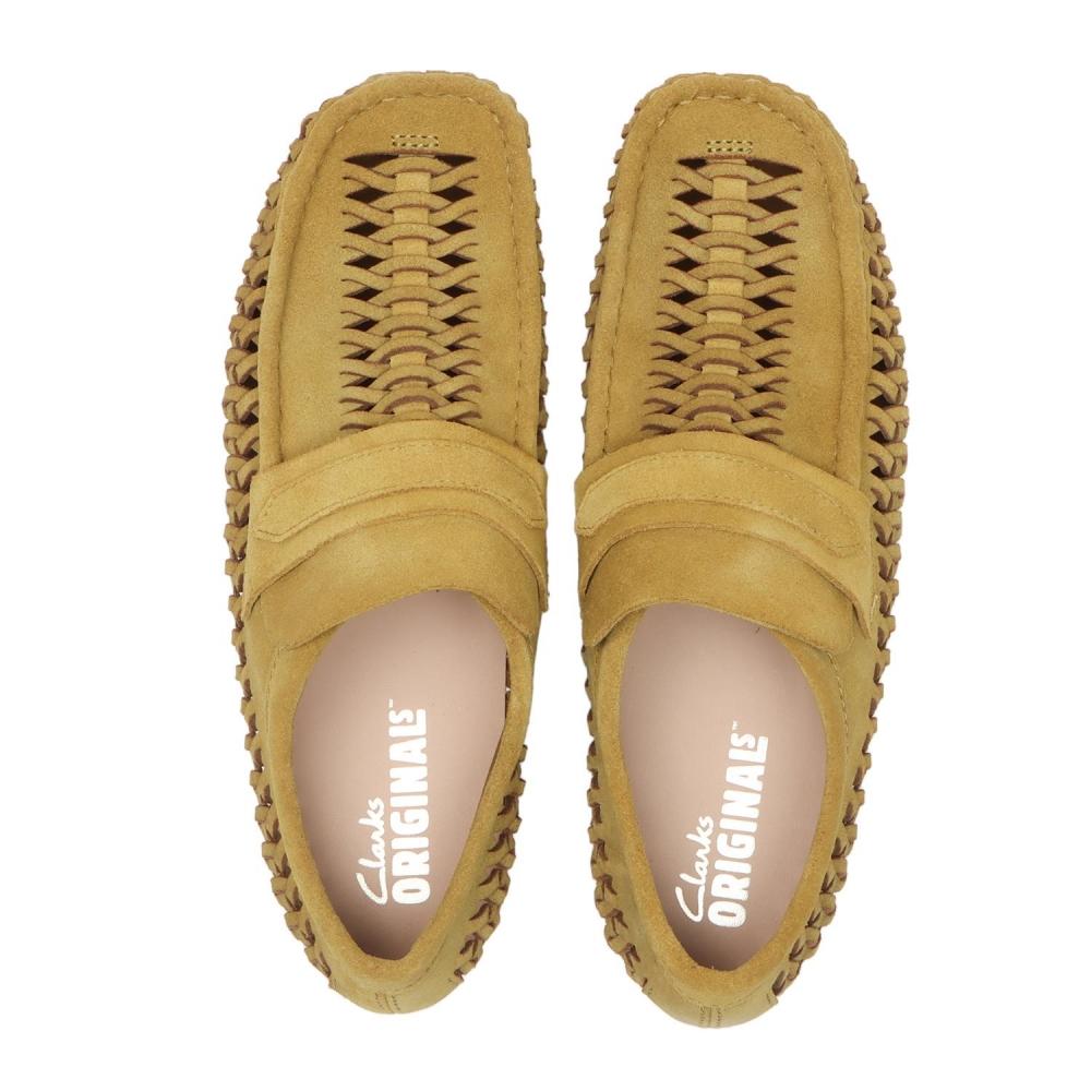 Clarks Wallabee Loafer Weave 26175778 Olive Suede