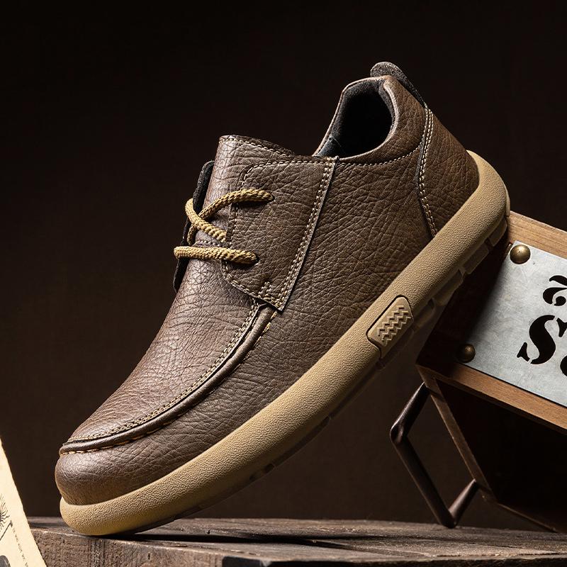 2026 Neue Schnür-Lederschuhe Herren Loafer Weich Bequem Herren Business-Schuhe Flach Freizeit-Schuhwerk Herren Marke Oxford-Schuhe