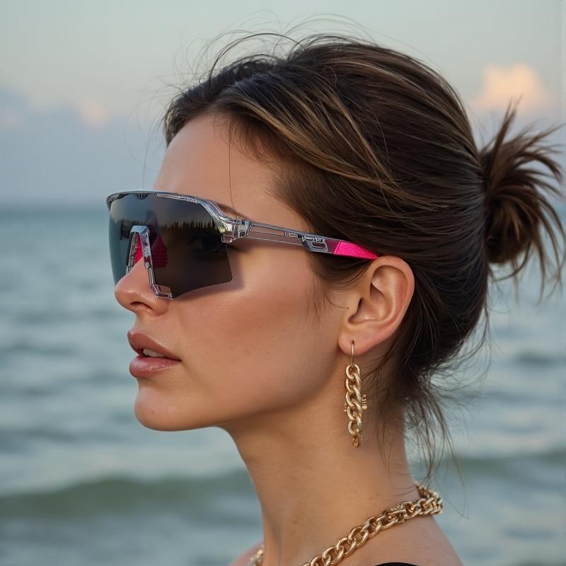 Unisex Sports Shield Glasses Fashionable Large Frame for Men Women UV Protection Outdoor Gifts