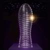 Clear Reusable Adult Toy Penis Extension Sleeve Condom Ejaculation Increase Delay Male Sex Toy Home
