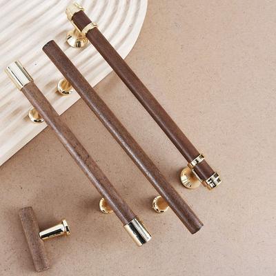 Solid Wooden Door Handles Various Sizes Durable Kitchen Cabinet Handles Multifunctional Furniture Handle Hardware Cupboard