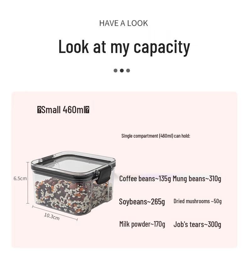 Kitchen Airtight Cereal and Snack Storage Jars - Food Storage Containers for Rice and More