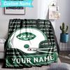 Custom Name Blanket Jets Football Blanket Bedding Blanket for Travel, Camping, Living Rooms, Offices, Sofas, Fan Christmas Gift