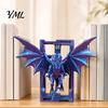 Gothic Style Home Office Supplies Flying Dragon Bookend, 3D Printed PLA Fantasy Decorative Book Stand, Personalized Bookends for Collectors Heavy Duty